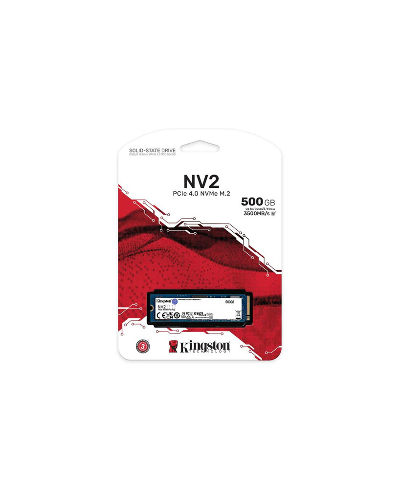 Kingston 500G NV2 M.2 2280 PCIe 4.0 NVMe SSD Hard Drive - Internal SNV2S/500G