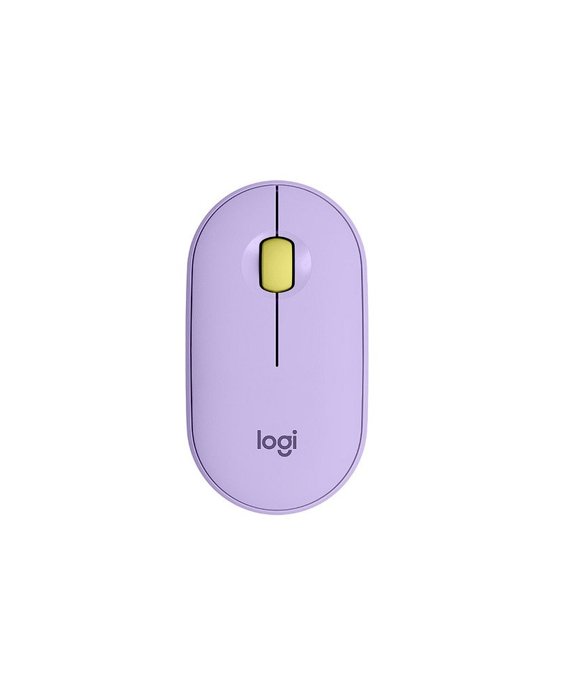 Logitech Pebble M350 Wireless Mouse in Lavender Lemonade 910-006666