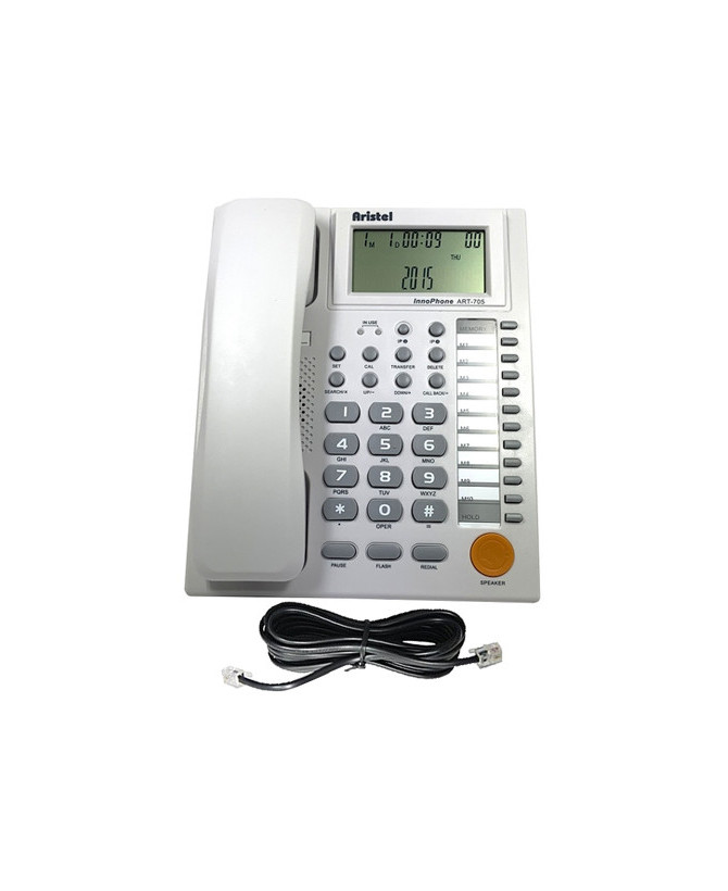 Aristel Single Line 16 Key Analogue Telephone in White ART705BULK - (Pack of 20)