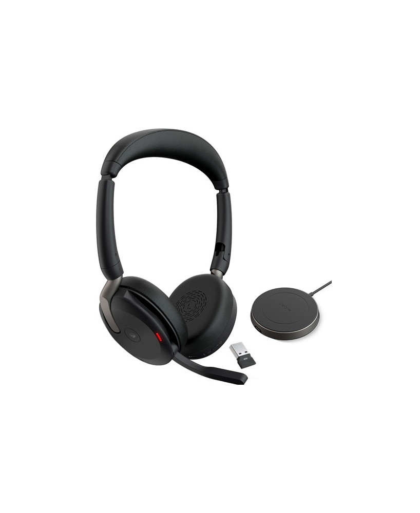 Jabra Evolve2 65 Flex USB-A MS Stereo Wireless Bluetooth Headset with Wireless Charger 26699-999-989