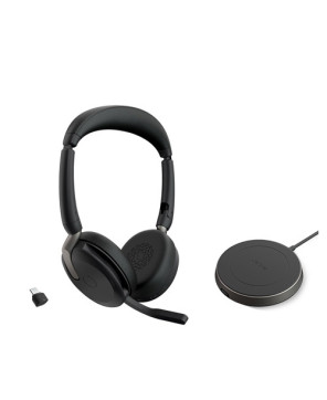 Jabra Evolve2 65 Flex USB-C UC Stereo Wireless Bluetooth Headset with Wireless Charger 26699-989-889