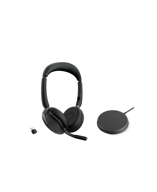 Jabra Evolve2 65 Flex USB-C UC Stereo Wireless Bluetooth Headset with Wireless Charger 26699-989-889