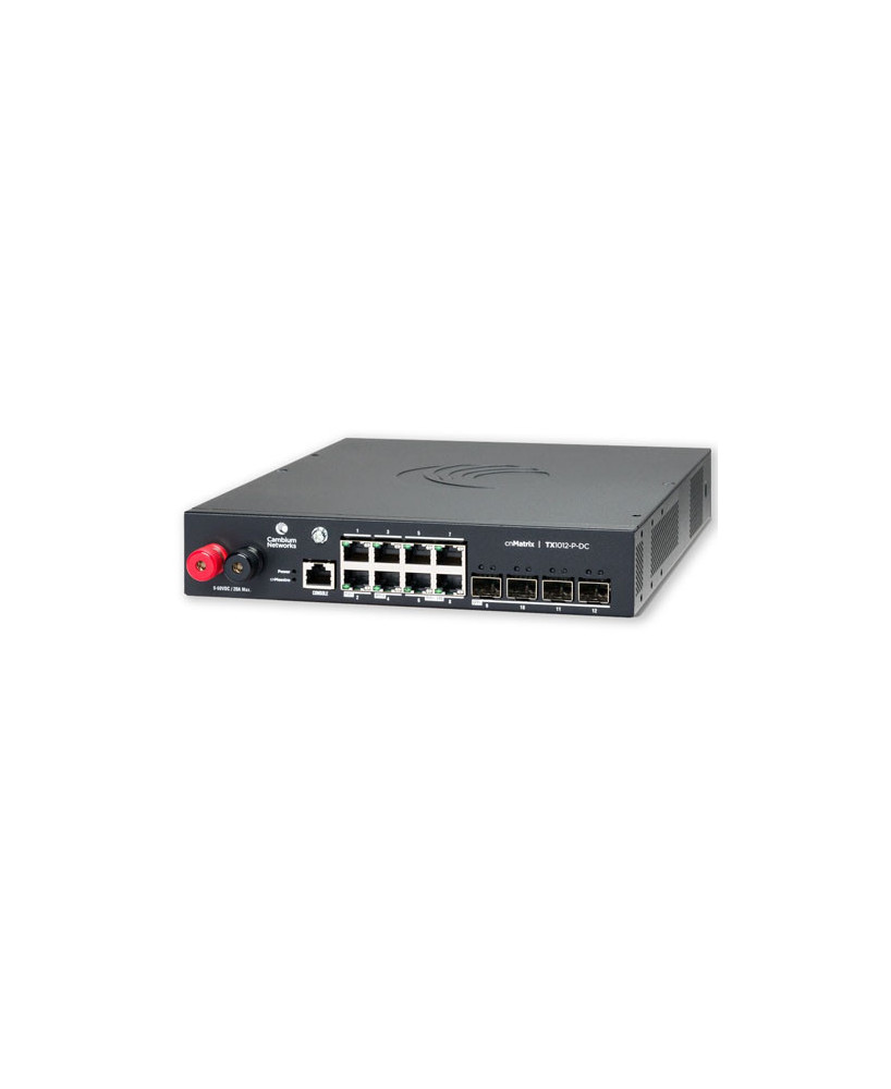 Cambium CNMATRIX 12 Port TX1012-P-DC DC Powered PoE Managed Switch w/o Cord MXTX1012GXPA20