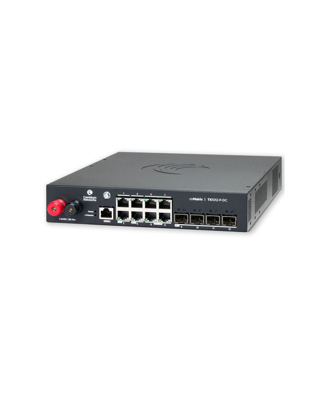 Cambium CNMATRIX 12 Port TX1012-P-DC DC Powered PoE Managed Switch w/o Cord MXTX1012GXPA20