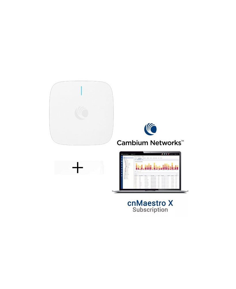 Bundle Cambium Networks XV2-21X Indoor Dual radio Wi-Fi 6 Access Point with Cambium CNMaestro X 3Years Sub XV2-21X0A00-RW-DOUBLEQ123