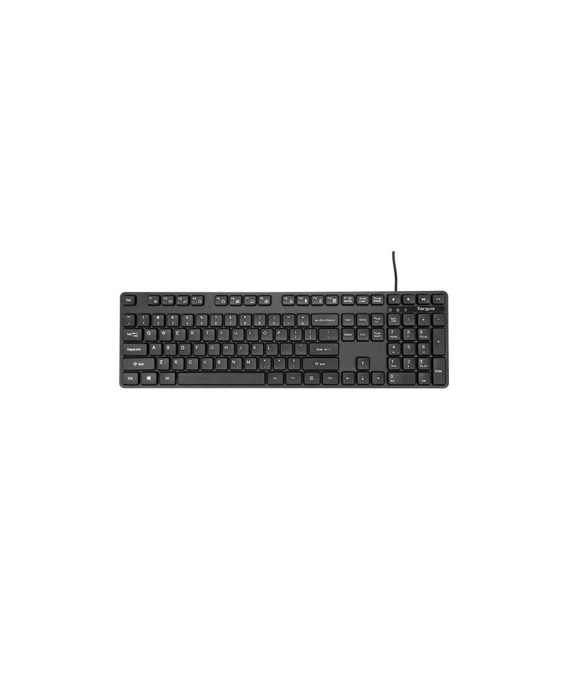 Targus Full-Size Antimicrobial WIred Keyboard in Black AKB30AMUS