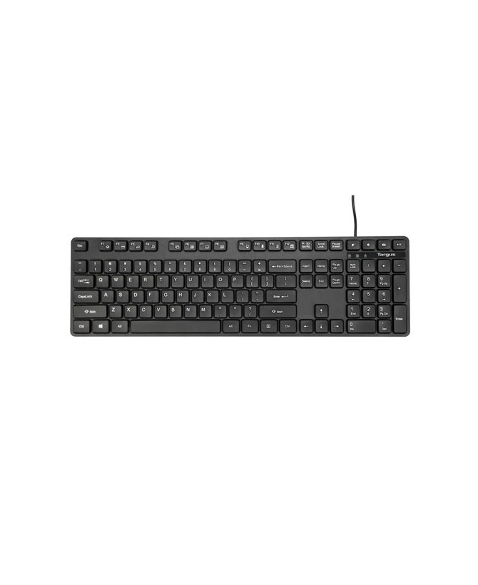 Targus Full-Size Antimicrobial WIred Keyboard in Black AKB30AMUS