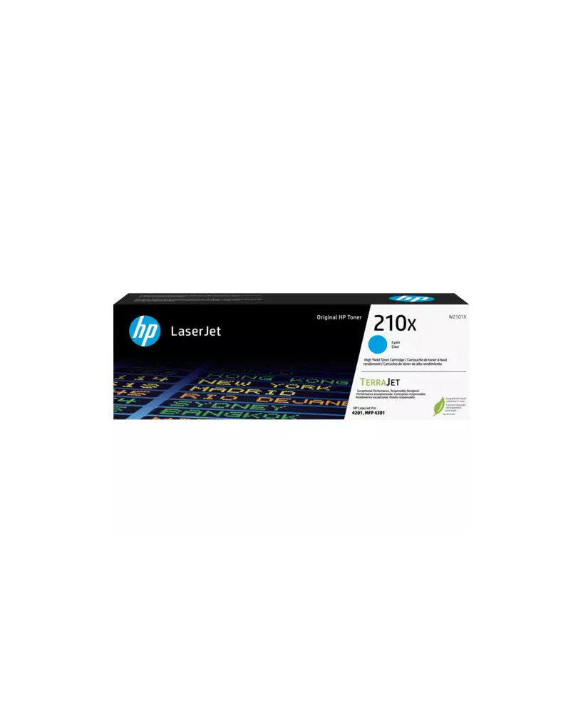 HP 210X High Yield Laser Toner Cartridge in Cyan W2101X