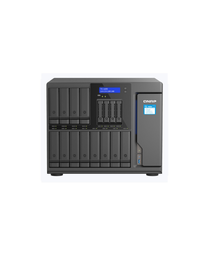 Qnap 12+4 Bay Atom 8-Core 2.8GHz 8GB NAS TS-1655-8G