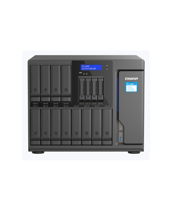 Qnap 12+4 Bay Atom 8-Core 2.8GHz 8GB NAS TS-1655-8G