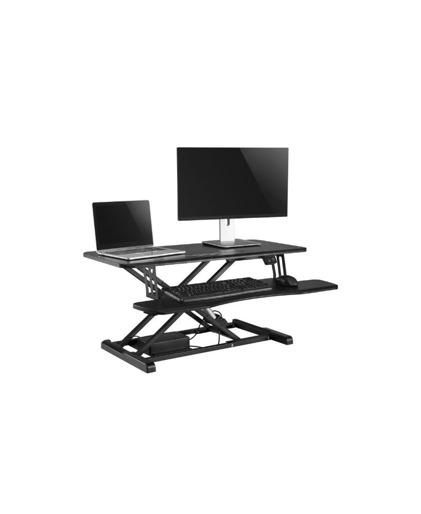 Brateck Electric Sit-Stand Desk Converter with Keyboard Tray Deck DWS15-02