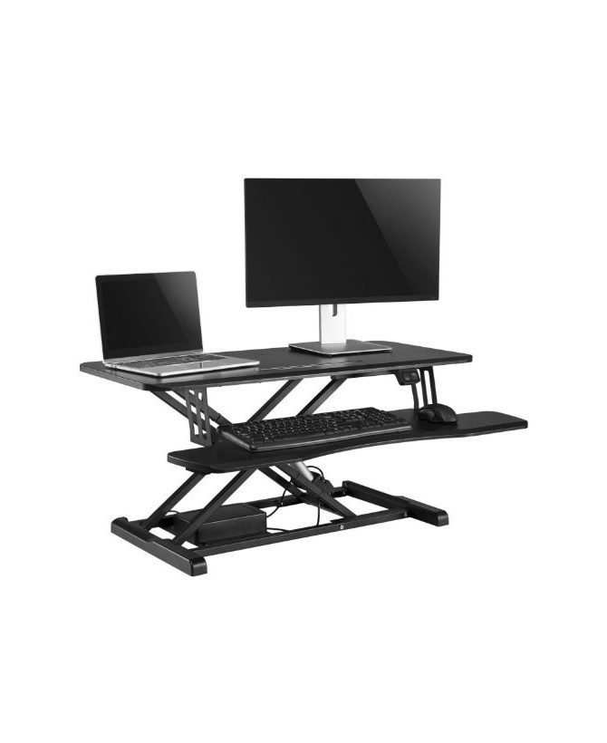 Brateck Electric Sit-Stand Desk Converter with Keyboard Tray Deck DWS15-02