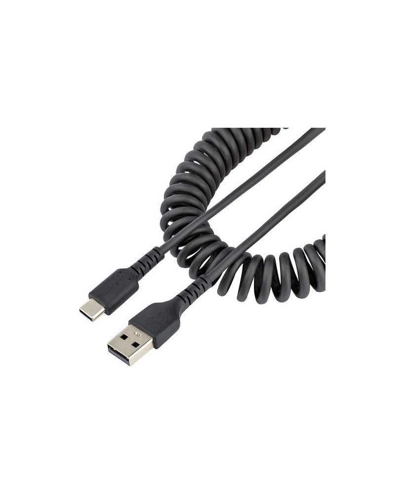 Startech 1M USB-A to USB-C Coiled  Data Transfer Cable R2ACC-1M-USB-CABLE for Galaxy S8, One Plus, Google Pixel