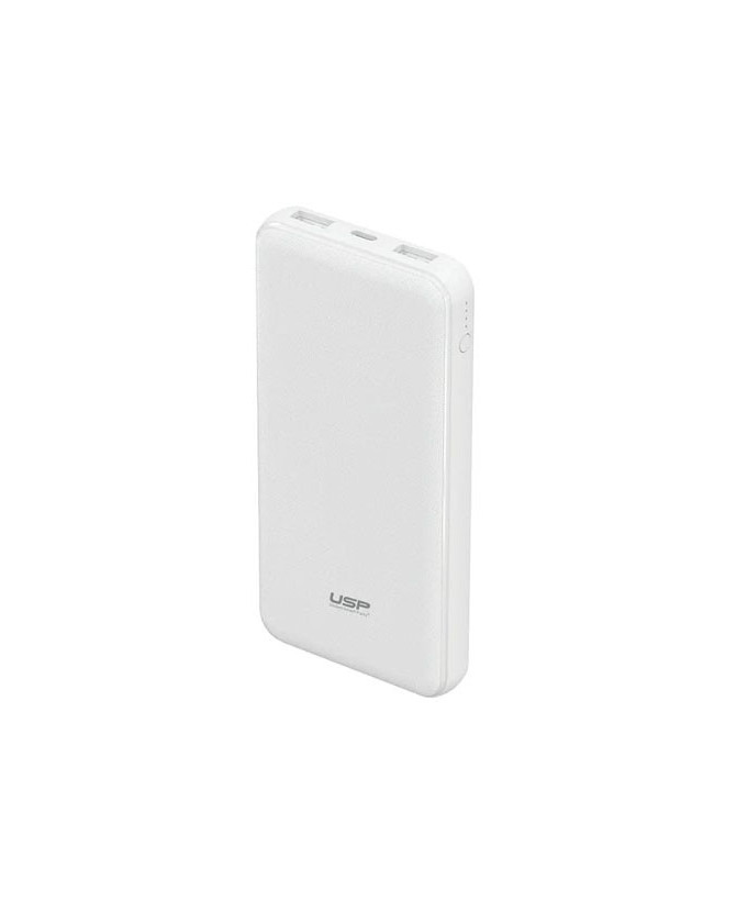 USP 10000mAh 37W USB-C + Dual USB-A Power Bank in White 697289020807