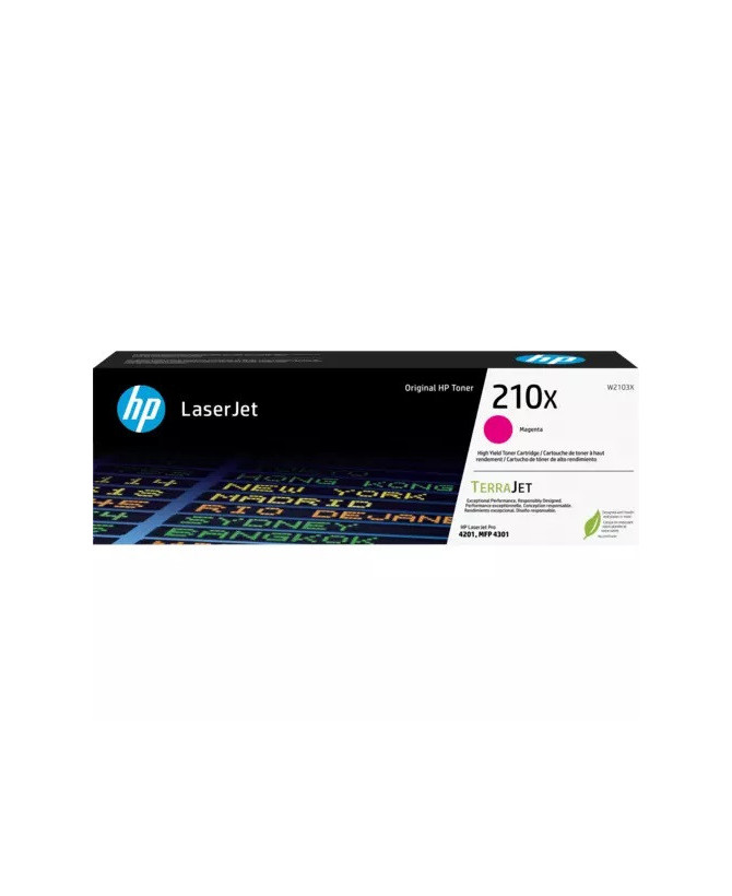 HP 210X Magenta Original High Yield Laser Toner Cartridge W2103X for Color LaserJet Pro 4201-4203dne