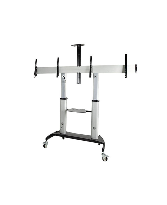 StarTech Height Adjustable Dual TV Cart STNDMTVDUO for 37"-60" 50kgs VESA TVs