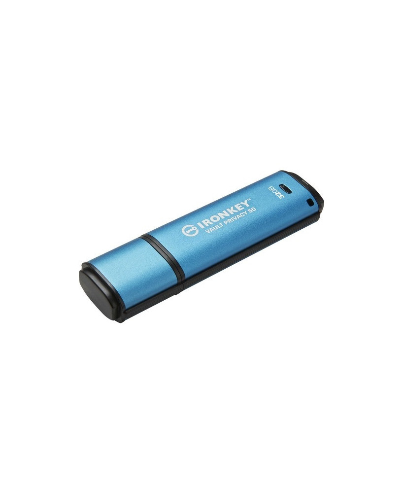 Kingston IronKey Vault Privacy 50 Series 32GB USB 3.2 Flash Drive in Blue IKVP50/32GB