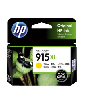 HP 915XL High Yield Yellow Original Ink Cartridge 3YM21AA for OfficeJet Printers 8020, 8010