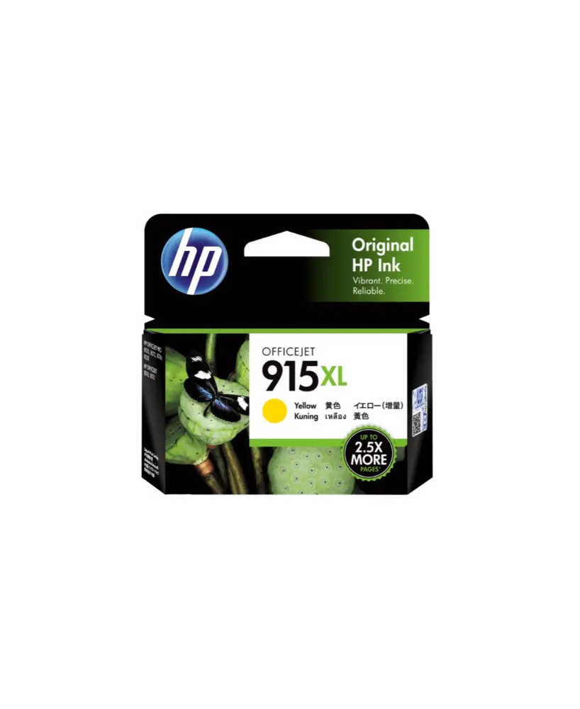 HP 915XL High Yield Yellow Original Ink Cartridge 3YM21AA for OfficeJet Printers 8020, 8010