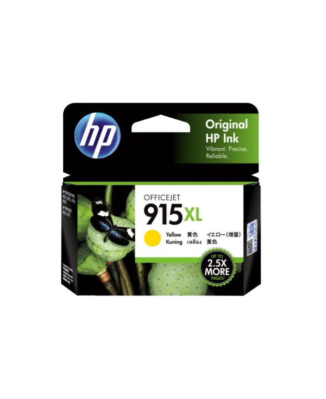 HP 915XL High Yield Yellow Original Ink Cartridge 3YM21AA for OfficeJet Printers 8020, 8010