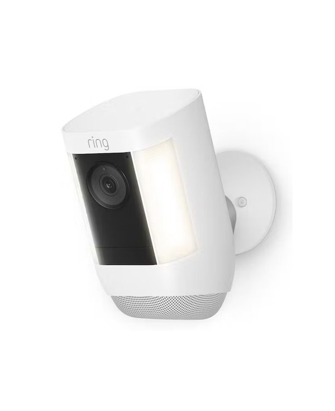 Ring Spotlight Cam Pro Wireless Battery Surveillance Camera In White B09DRX62ZV-DAS