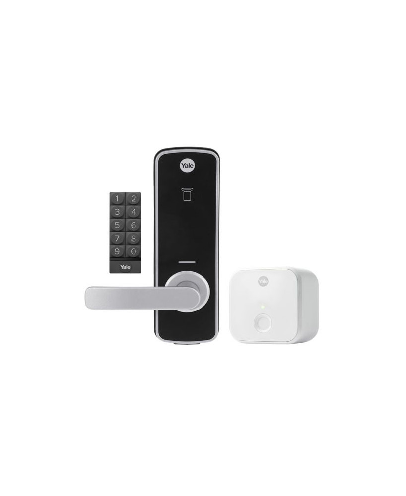 Assa Abloy Yale Unity Entrance Lock Silver with Connect Bridge and Keypad YUR/DEL/KIT/SIL