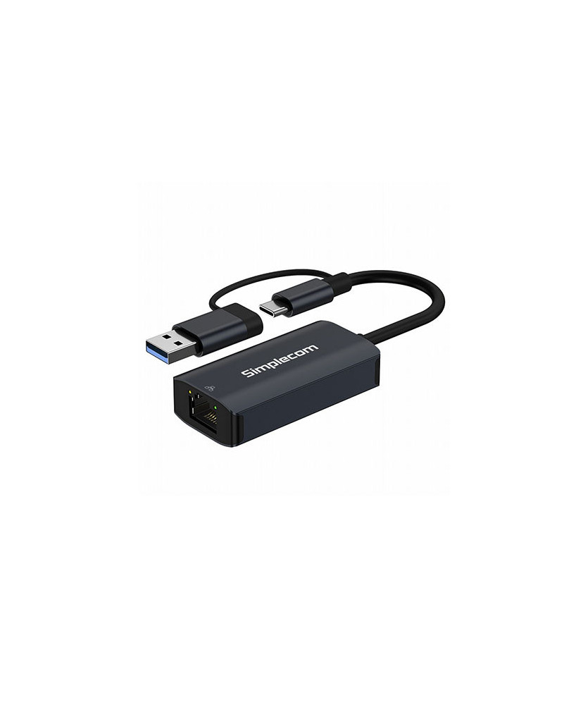 Simplecom USB-C and USB-A to Gigabit Ethernet Adapter NU315