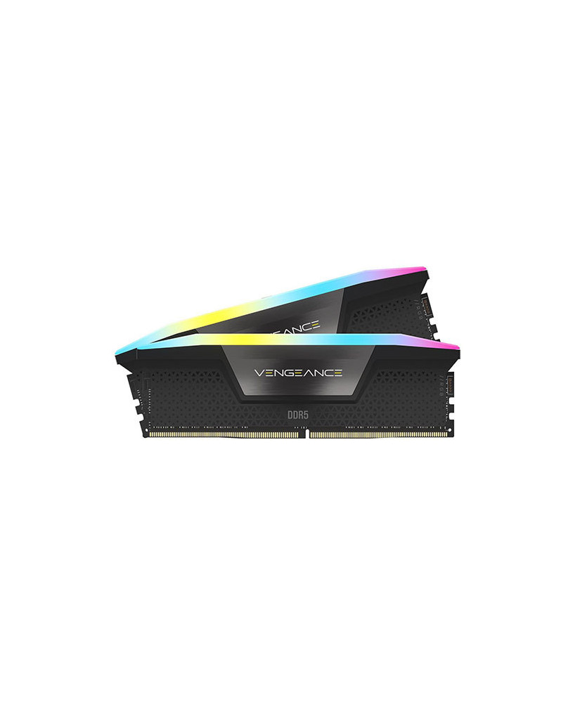 Corsair VENGEANCE RGB 64GB (2x32GB) DDR5 DRAM 6000MT/s CL40 Memory Kit in Black CMH64GX5M2B6000C40