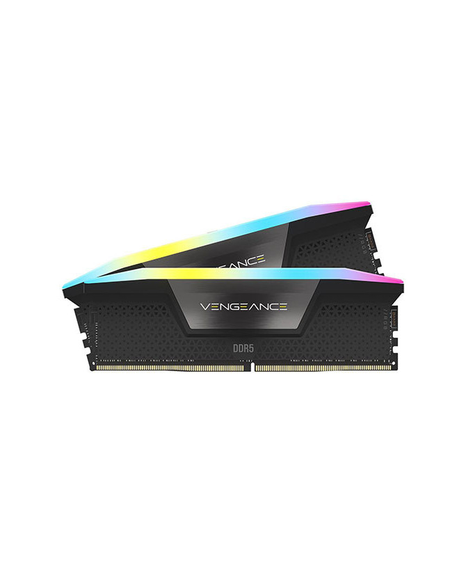 Corsair VENGEANCE RGB 64GB (2x32GB) DDR5 DRAM 6000MT/s CL40 Memory Kit in Black CMH64GX5M2B6000C40