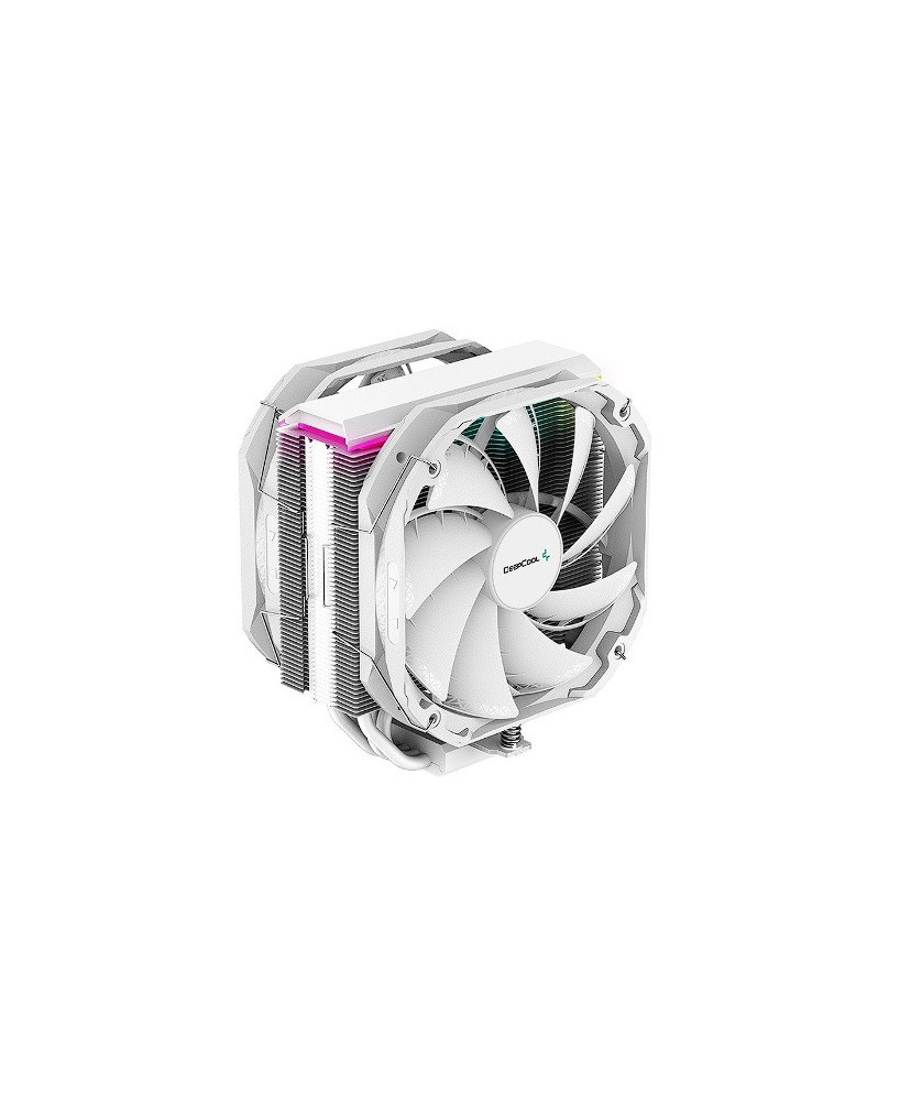 DeepCool AS500 PLUS Single Tower CPU Cooler in White R-AS500-WHNLMP-G