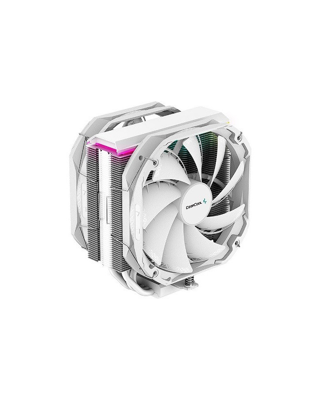 DeepCool AS500 PLUS Single Tower CPU Cooler in White R-AS500-WHNLMP-G