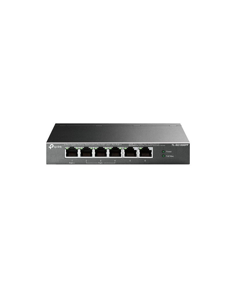 TP-Link 6-Port Gigabit Desktop Switch with 3-Port PoE+ and 1-Port PoE++ TL-SG1006PP