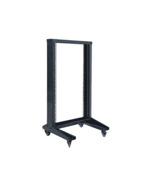 LDR Metal Flat Packed 22U 2-Post Open Frame Rack in Black WB-OR-B6622