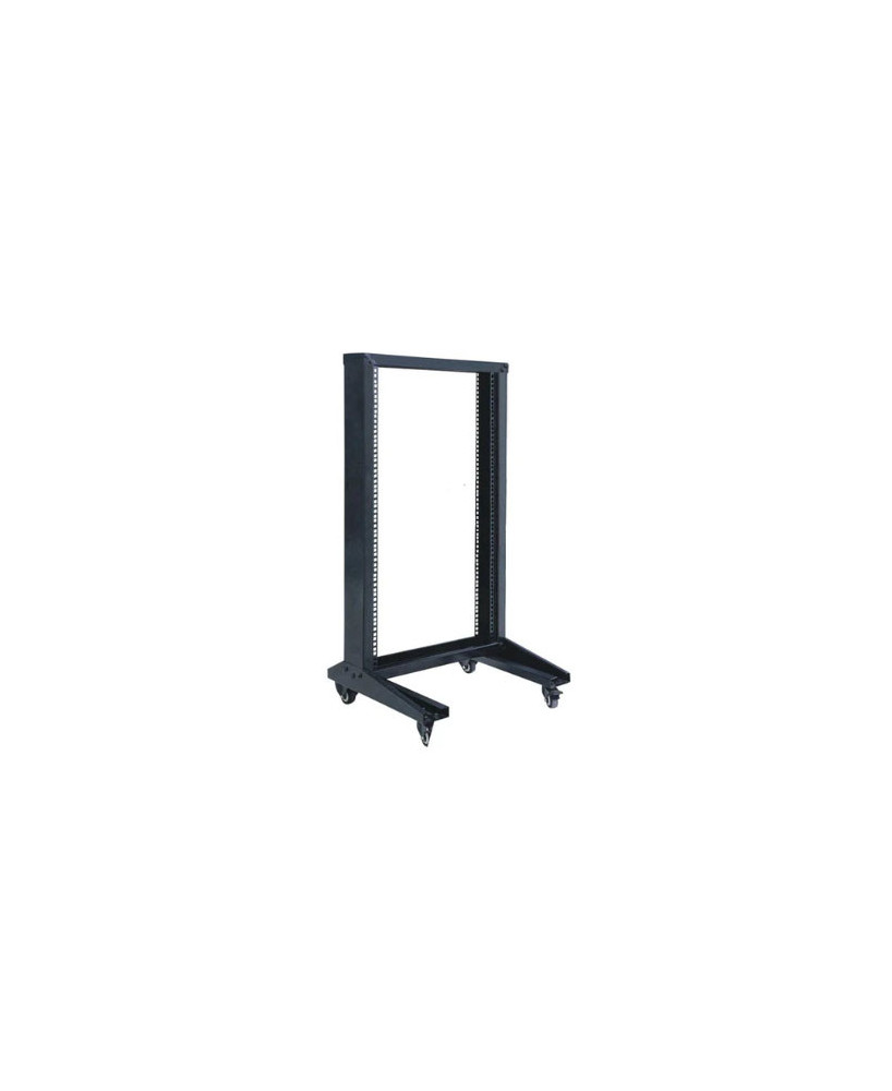 LDR Metal Flat Packed 22U 2-Post Open Frame Rack in Black WB-OR-B6622