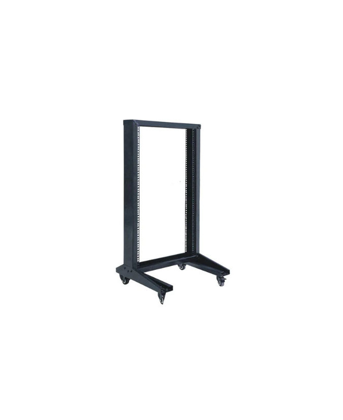 LDR Metal Flat Packed 22U 2-Post Open Frame Rack in Black WB-OR-B6622