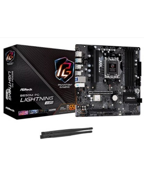 ASRock B650M PG LIGHTNING WIFI Micro ATX Gaming Desktop Motherboard with AMD B650 Chipset