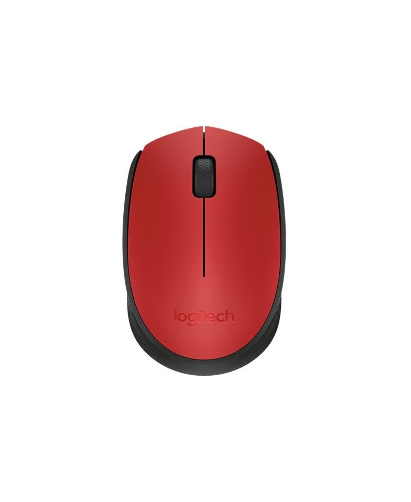 Logitech M171 USB Wireless Mouse in Red Black 910-004657