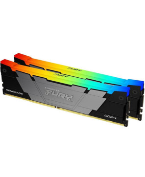 Kingston Fury Renegade 64GB (2 x 32GB) DDR4 SDRAM 3200 MHz Dual-rank RGB RAM Module KF432C16RB2AK2/64 for Motherboard