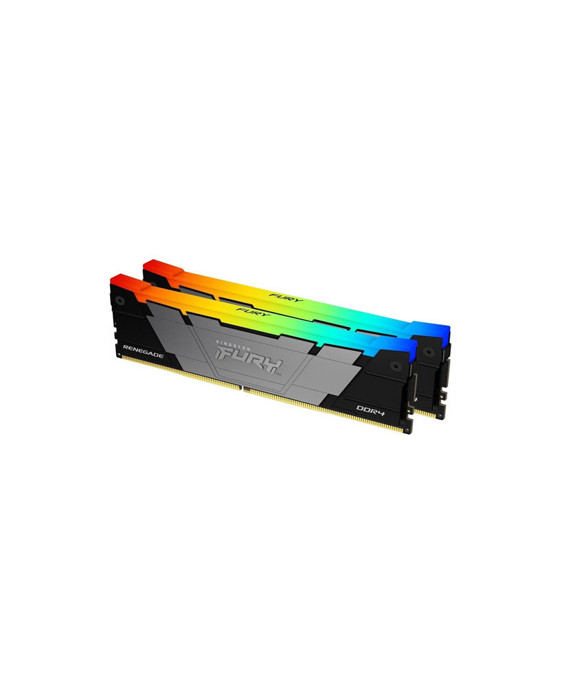 Kingston Fury Renegade 64GB (2 x 32GB) DDR4 SDRAM 3200 MHz Dual-rank RGB RAM Module KF432C16RB2AK2/64 for Motherboard