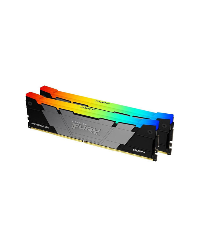 Kingston Fury Renegade 64GB (2 x 32GB) DDR4 SDRAM 3200 MHz Dual-rank RGB RAM Module KF432C16RB2AK2/64 for Motherboard