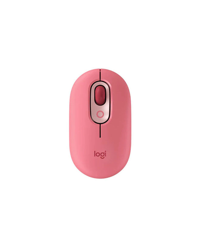 Logitech POP MOUSE 4-Button Optical Wireless Mouse in Heartbreaker 910-006516