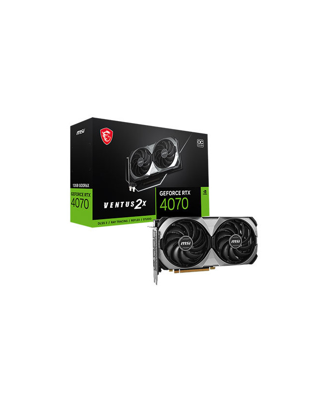 MSI NVIDIA GeForce RTX 4070 12GB GDDR6X 192-bit Graphics Card GEFORCE RTX 4070 VENTUS 2X E 12G OC