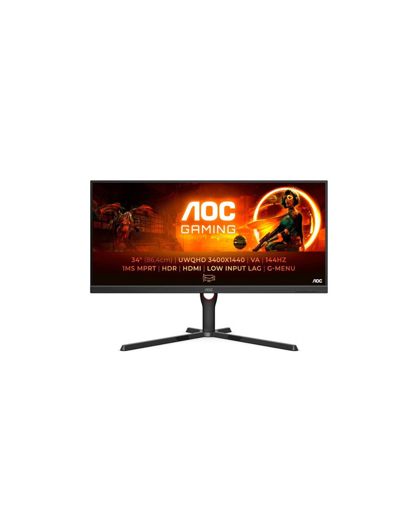 AOC 34" QHD 1MS IPS LED Gaming Monitor U34G3XM/EU