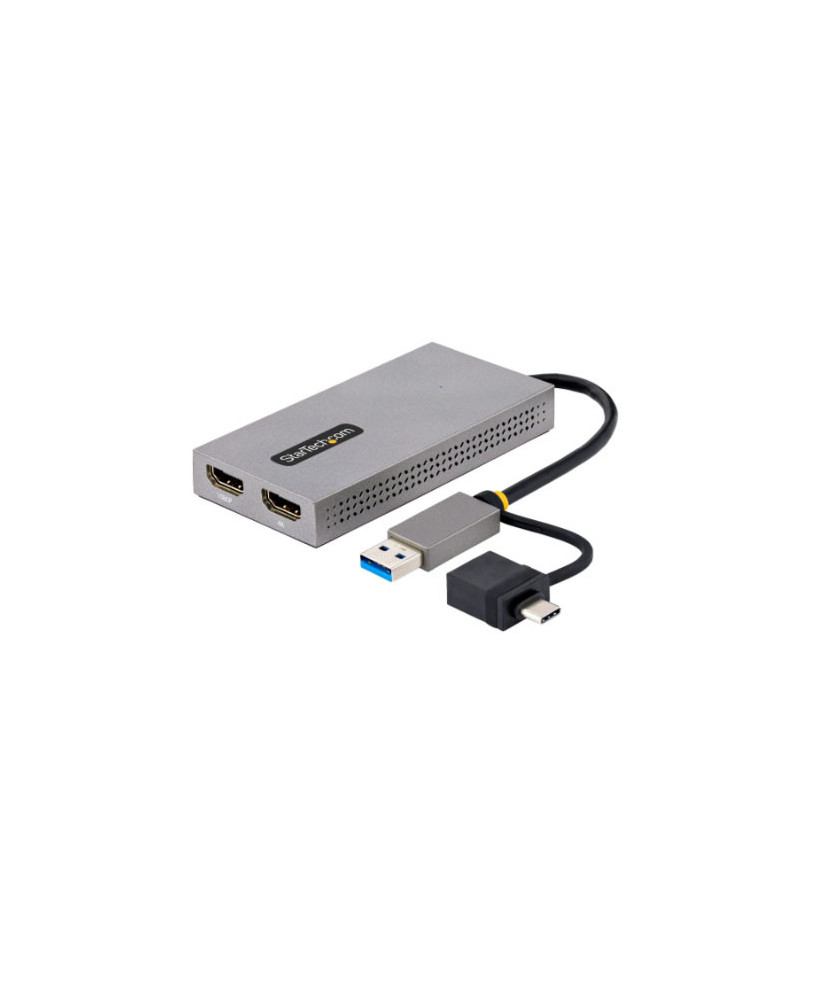 Startech USB 3.0 Type A/C to Dual HDMI Adapter 107B-USB-HDMI for Laptop and MacBook