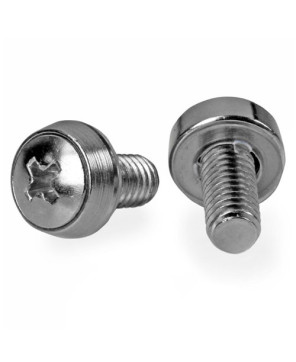 Startech 50-Pack Steel Mounting Screws Nickel-Plated CABSCRWS1224 for 12-24 Server Rack 