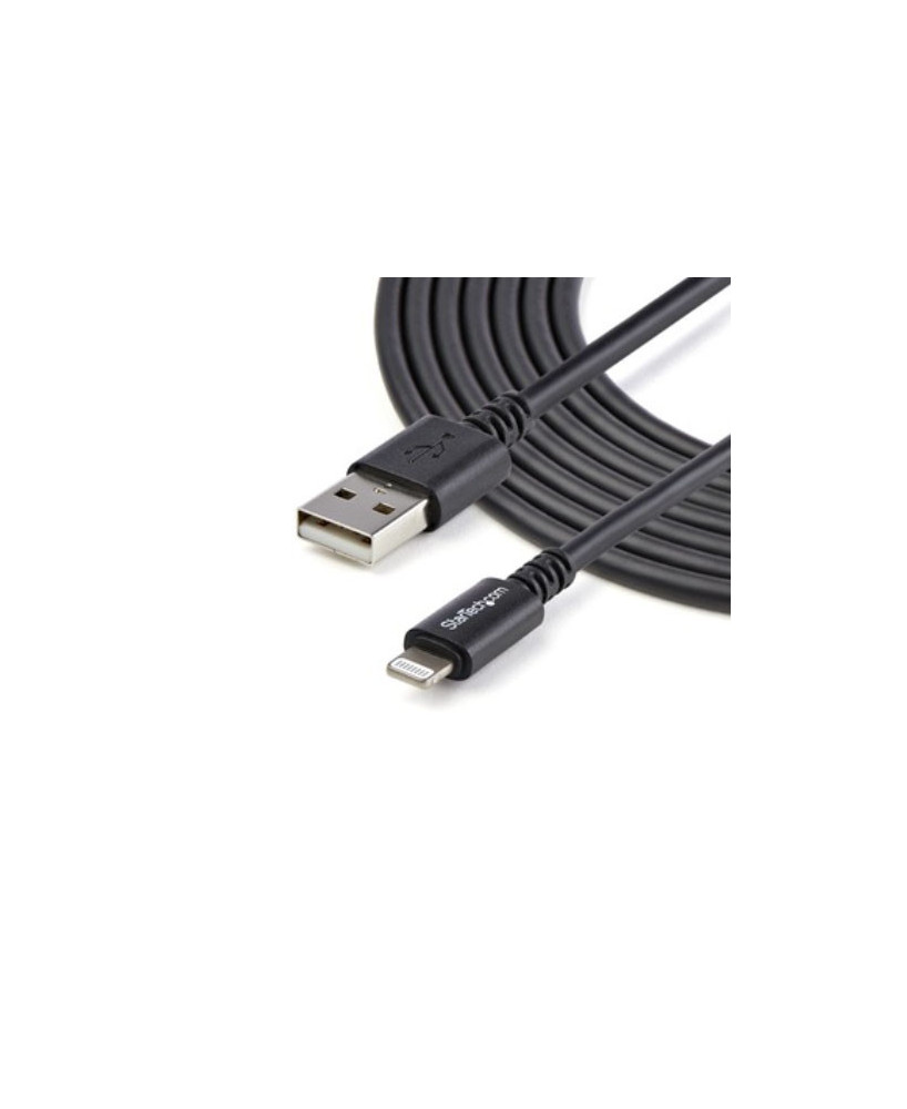 Startech 3m 8-Pin Lightning Connector to USB Cable in Black USBLT3MB for iPhone, iPod and iPad