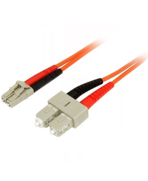 Startech 1m LC/SC Multimode Duplex 50/125 LSZH Fiber Optic Cable in Orange 50FIBLCSC1