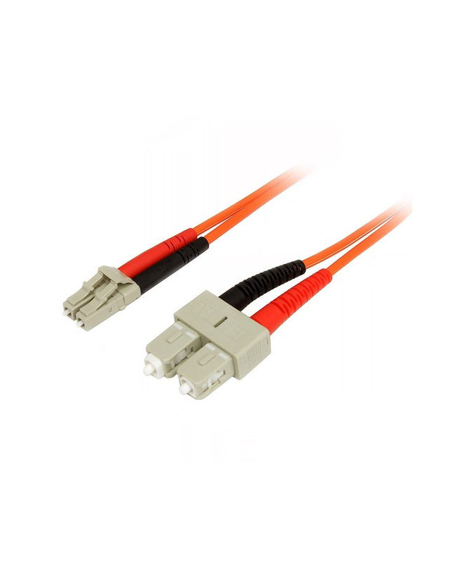 Startech 1m LC/SC Multimode Duplex 50/125 LSZH Fiber Optic Cable in Orange 50FIBLCSC1