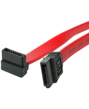 Startech 60.96cm SATA to Right Angle SATA Serial ATA Cable in Red SATA24RA1 for Workstation, Server, Hard Drive and Computer Case