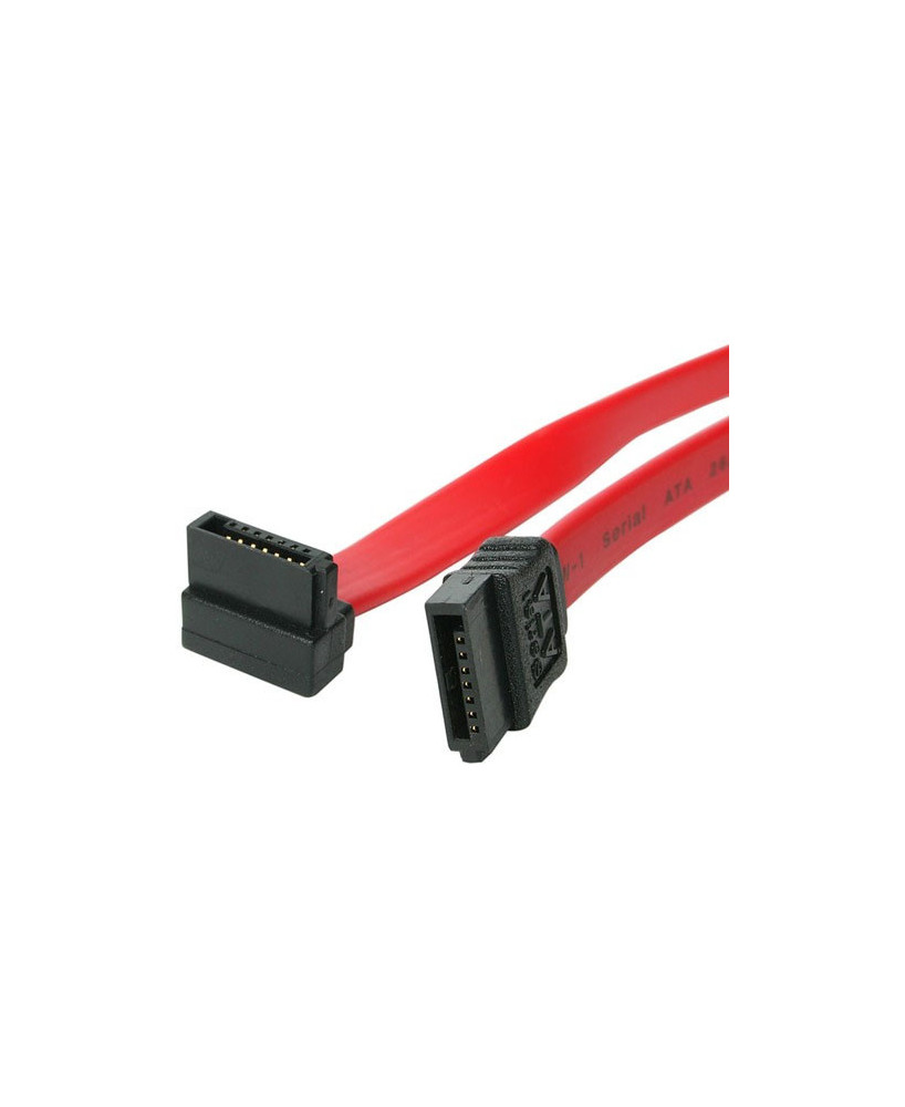 Startech 60.96cm SATA to Right Angle SATA Serial ATA Cable in Red SATA24RA1 for Workstation, Server, Hard Drive and Computer Case